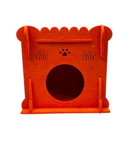 بيت قطة برتقالي