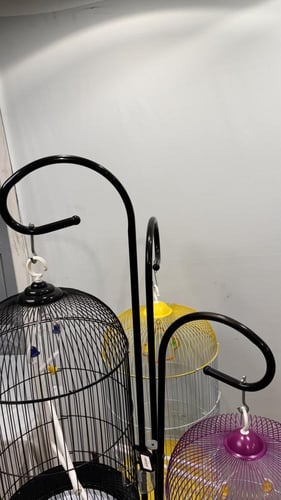 حامل أقفاص طيور ثلاثي