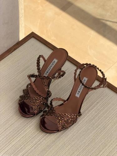 كعب أكوازورا كريستالات ملونة AQUAZZURA
