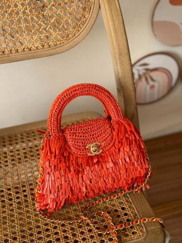 حقيبة شانيل CHANEL قش بفتائل شراشيب