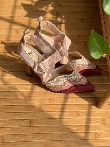 كعب فيندي كوليبري قماش Fendi