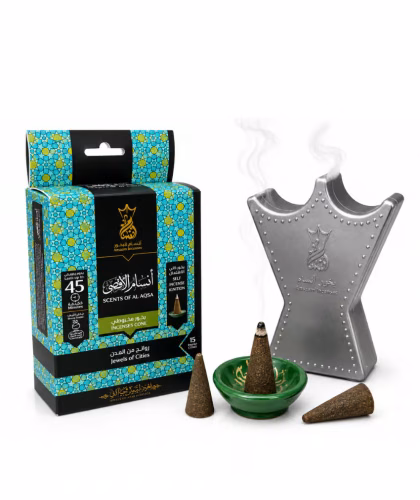 بخور مخروطى برائحه أنسام الأقصي نسمات تسافر بك الى...