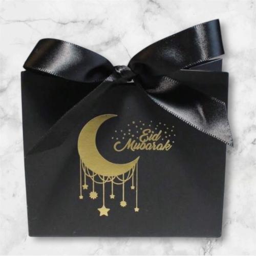 كيس اسود ورقي مع شريط اسود مجموعة 10 اكياس فارغة