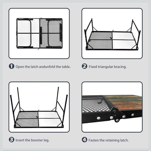 طاولة خشبية مع شبك تنشيف قابلة للطي بارتفاعين