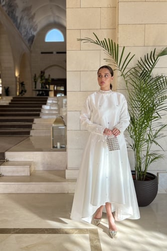 Swiss Fabric Jilbab - Off White