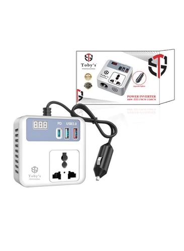 محول كهرباء للسيارة 100 واط – Toby’s
