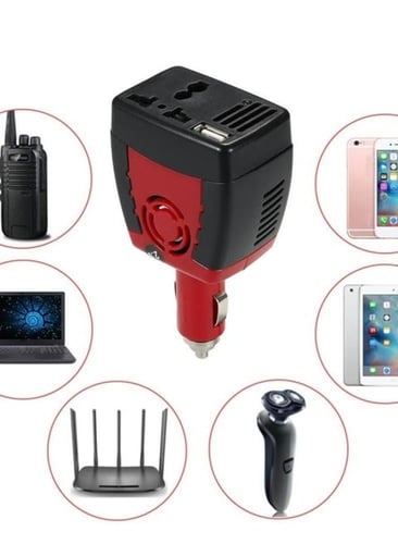محول كهرباء السيارة 150 واط – 12V إلى 220V مع USB
