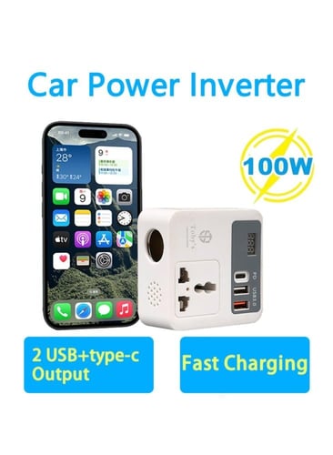 محول كهرباء للسيارة 100 واط – Toby’s