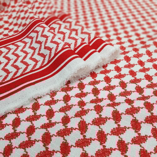 قماش شماغ أحمر براق