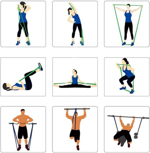 أحزمة مقاومة للمساعدة في تمارين شد الجسم وتمارين ا...