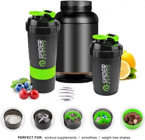 زجاجة بروتين مع 3 طبقات للتخزين