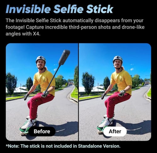 Insta360 X4-8K Waterproof 360 Action Camera, 4K Wi...