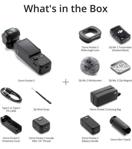 DJI Osmo Pocket 3 Creator Combo, Vlogging Camera w...