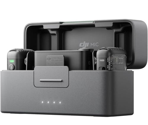 DJI Mic 2 (2 TX + 1 RX + Charging Case), All-in-on...