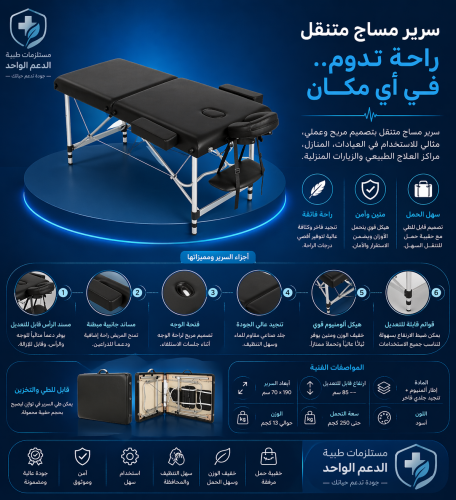Portable massage bed