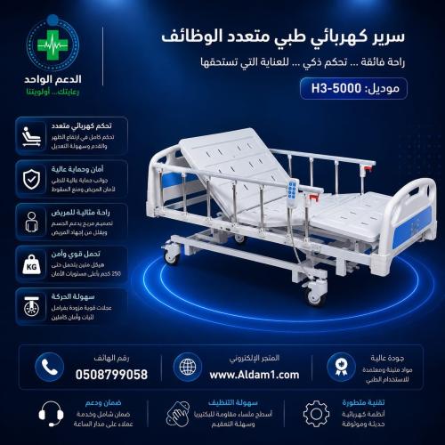 Electric three-movement medical bed