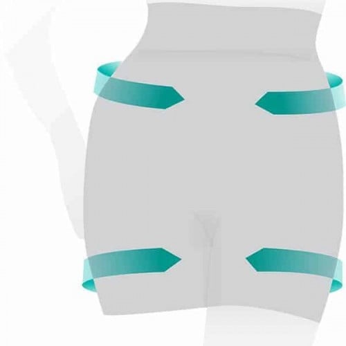 602 سراويل متوسطة الطول إلى أعلى الخصر بالألياف ال...