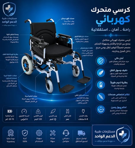 Electric wheelchair 52 centimeters