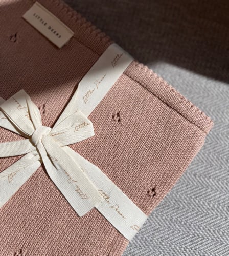 Organic cotton baby blanket(Blush)