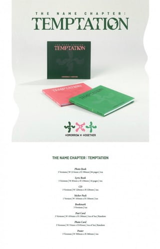TOMORROW X TOGRTHER - : TEMPTATION [SET]