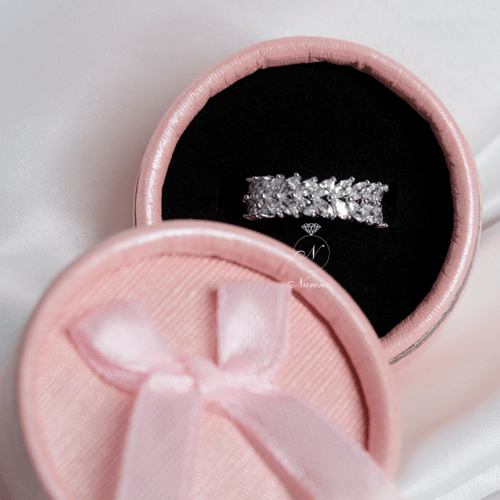 خاتم زركون فضي