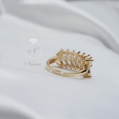 طقم اوراق الشجر - ذهبي