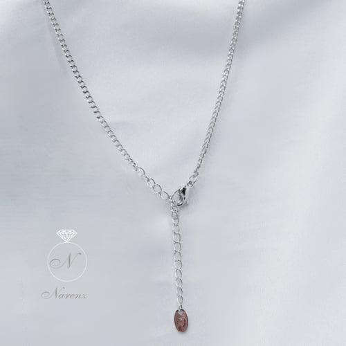 شوكر مرصع بفصوص الزركون- فضي