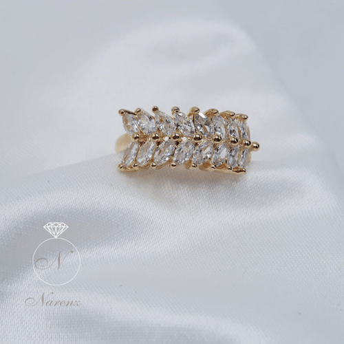 طقم اوراق الشجر - ذهبي