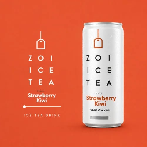 Zoe Ice Tea with strawberry and kiwi flavor