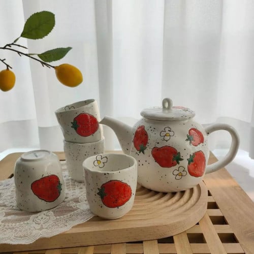 ابريق شاي و 4 أكواب بـ نمط ياباني