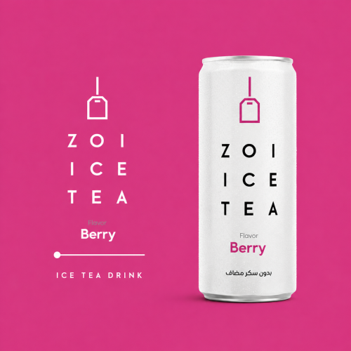 Zowie Ice Tea with a berry flavor