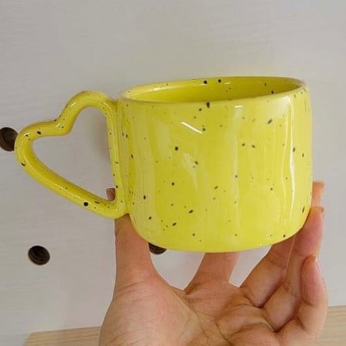 كوب سيراميك اصفر بسعة 275 مل