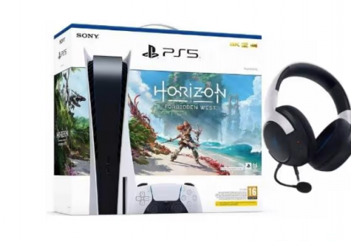 بلايستيشن 5 محرك أقراص + قسيمة Horizon Forbidden W...