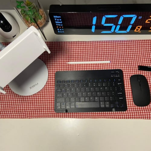 حامل جهاز لوحي مع كيبورد وفارة وايرلس