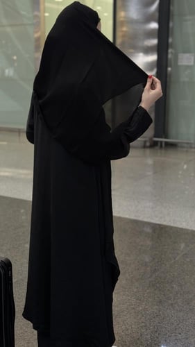 عباية سفر اسود S77