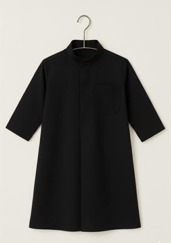 ثوب شتوي اسود A04