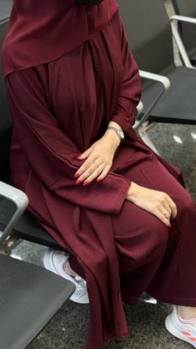 عباية سفر عنابي S33