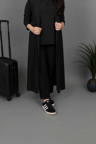 عباية نسناس اسود S103