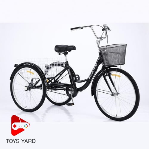 دراجة 3 كفرات رياضي لون أسود