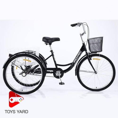 دراجة 3 كفرات رياضي لون أسود