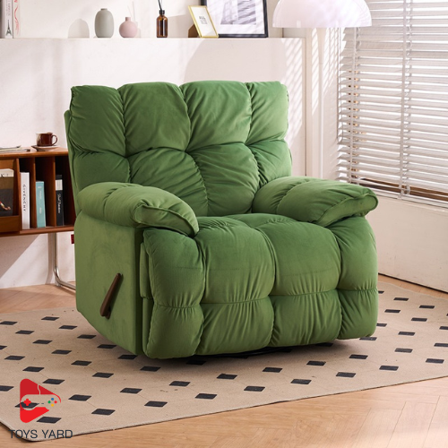 كرسي استرخاء مخمل لون اخضر
