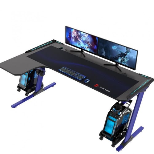 كرسي العاب قيم أزرق مع طاولة العاب زاوية لون أزرق