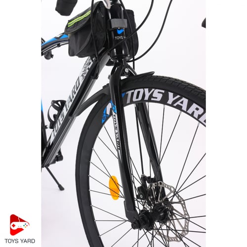 دراجة هوائية رياضية رود للطرق المستويه أزرق بأسود