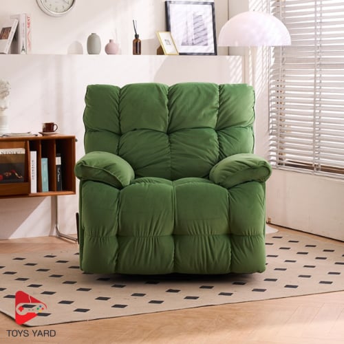 كرسي استرخاء مخمل لون اخضر