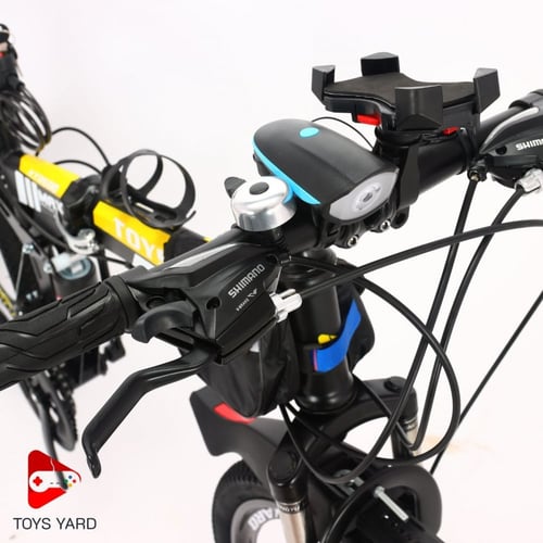 دراجة هوائية رياضية قابلة للطي أصفر بأسود