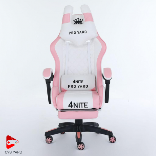 كرسي قيمنق برو4 وردي بأبيض