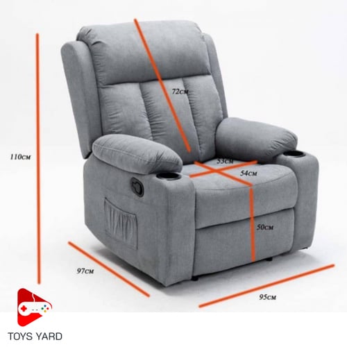 كرسي راحة مخمل ب خاصية المساج على شكل اهتزاز لون ا...