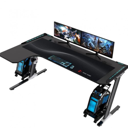 كرسي العاب قيم بنك بأسود مع طاولة العاب زاوية لون...