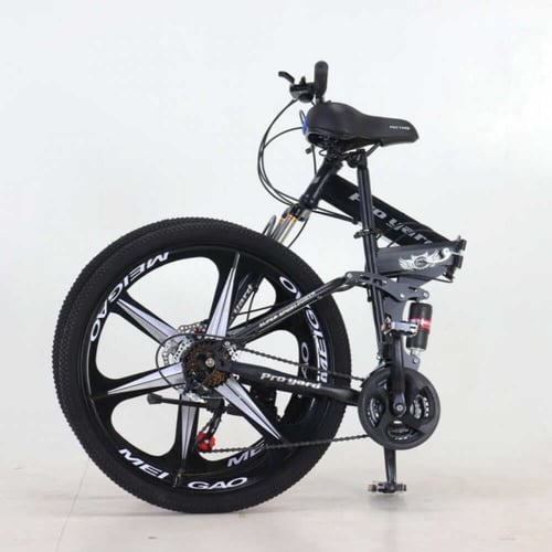 دراجة هوائية رياضية قابلة للطي أسود