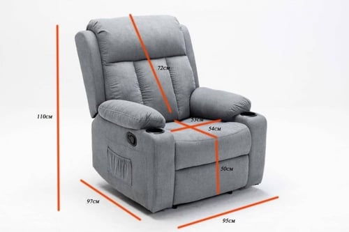 كرسي راحة مخمل ب خاصية المساج على شكل اهتزاز لون ب...